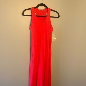 Long comfortable red summer dress from Athleta!